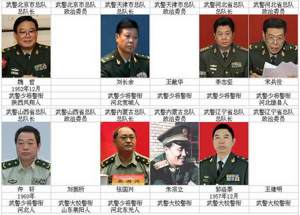 中國現(xiàn)役將軍數(shù)量概況